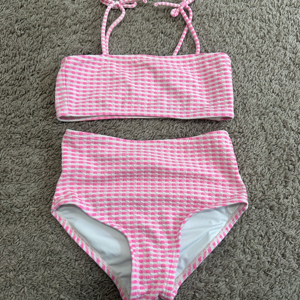 Cotton On Pink Checkered Kids Bikini